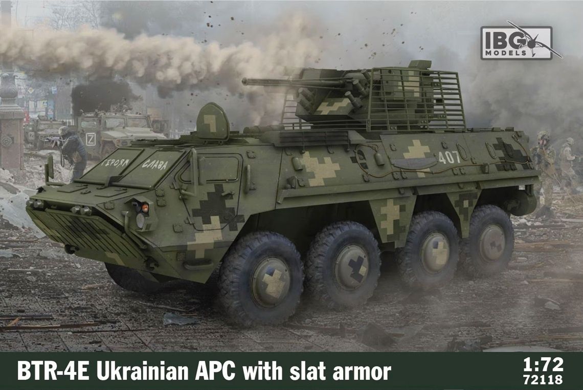 IBG 1/72 BTR-4E Ukrainian APC with Slat Armor 72118