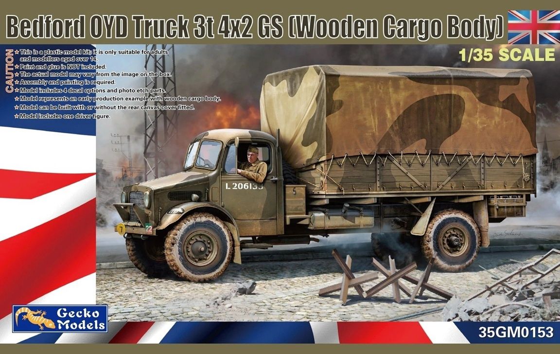 Gecko 1/35 Bedford OYD Truck 3t 4x2 GS (Wooden Cargo Body) 35GM0153