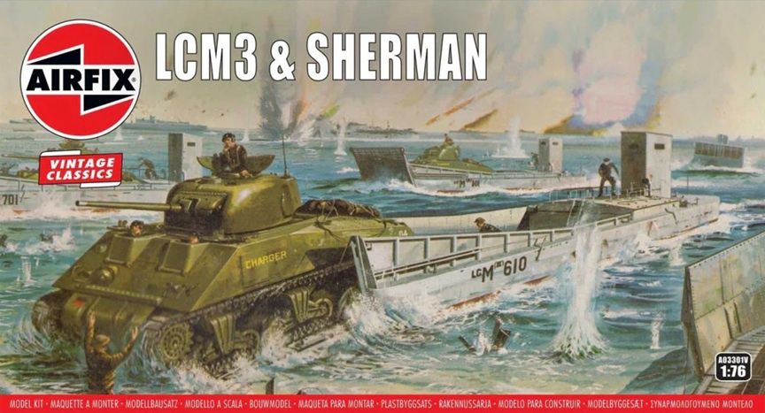 Airfix Vintage 1/76 LCM3 &amp; Sherman A03301V