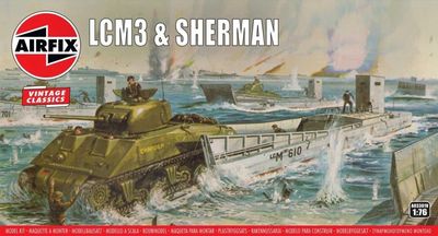 Airfix Vintage 1/76 LCM3 &amp; Sherman A03301V