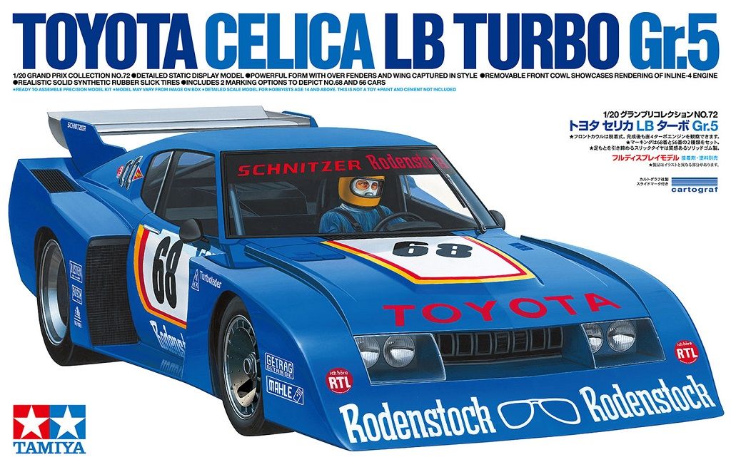 Tamiya 1/20 Toyota Celica LB Turbo Gr.5 20072