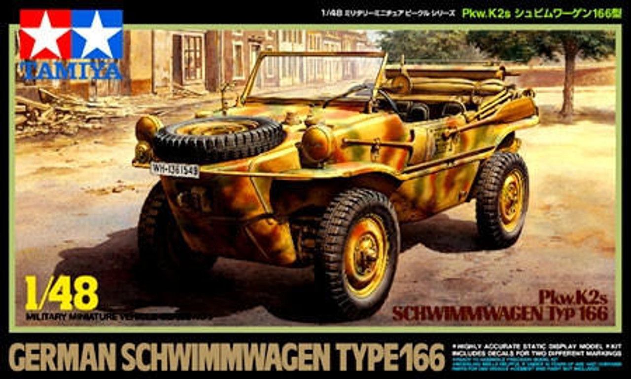 Tamiya 1/48 German Schwimmwagen Type 166 Pkw K2s 32506