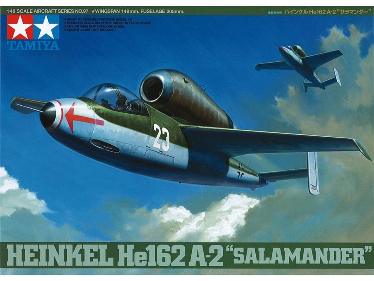 Tamiya 1/48 Heinkel He 162 A-2 "Salamander" 61097