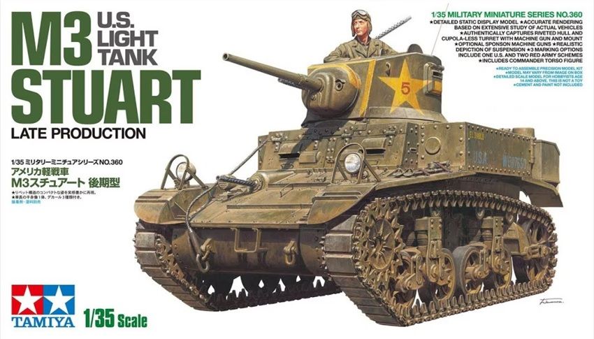 Tamiya 1/35 U.S. Light Tank M3 Stuart Late Production 35360