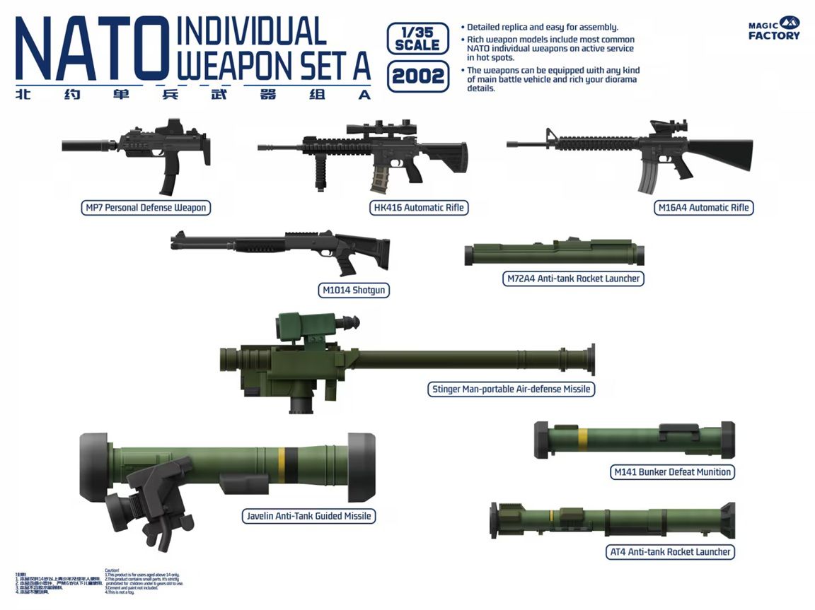 Magic Factory 1/35 NATO Individual Weapon Set A 2002