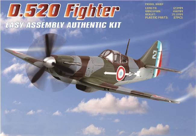 Hobby Boss 1/72 D.520 Fighter Easy Assembly 80237