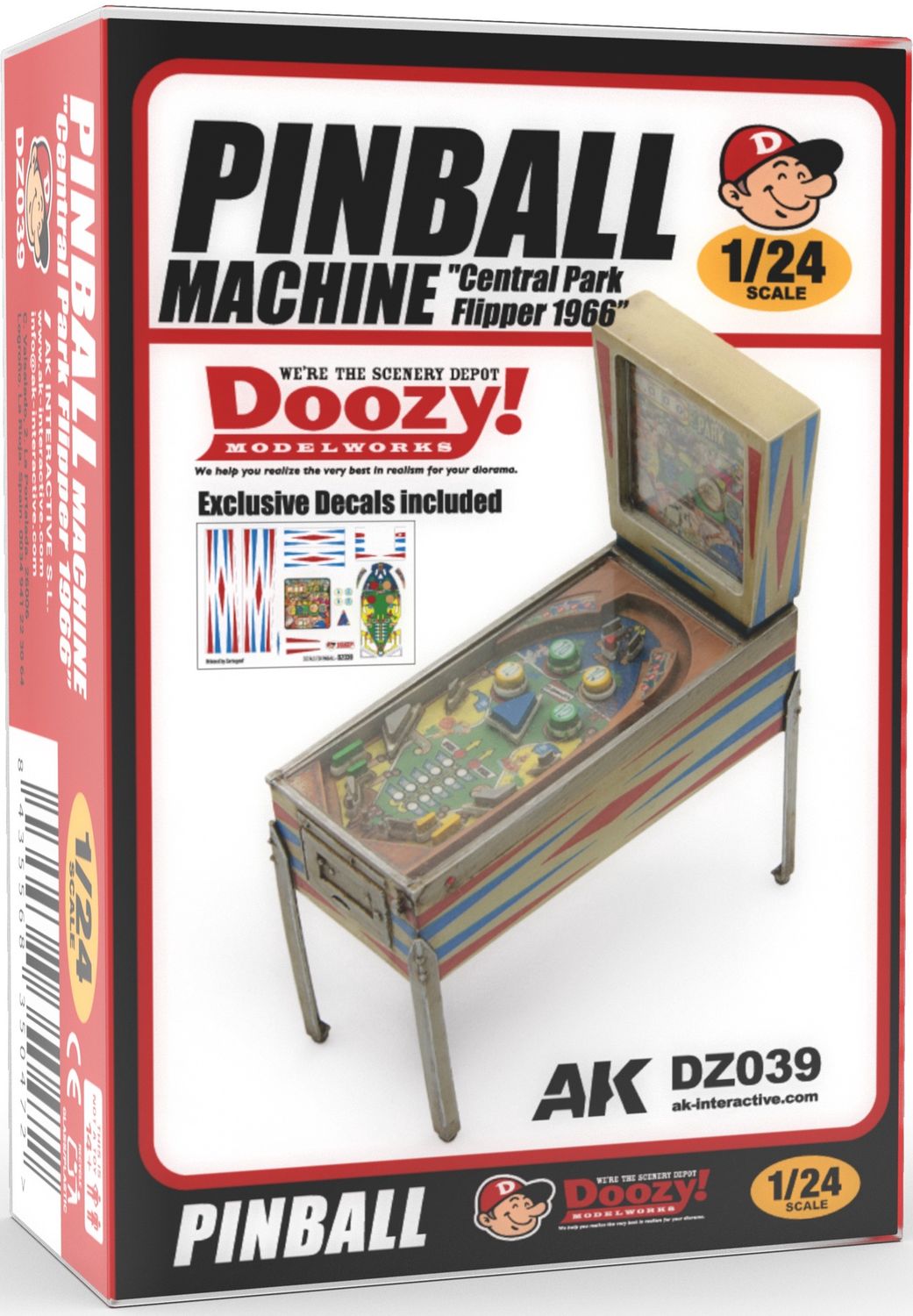 AK Interactive 1/24 Pinball Machine "Central Park Flipper 1966" DZ039