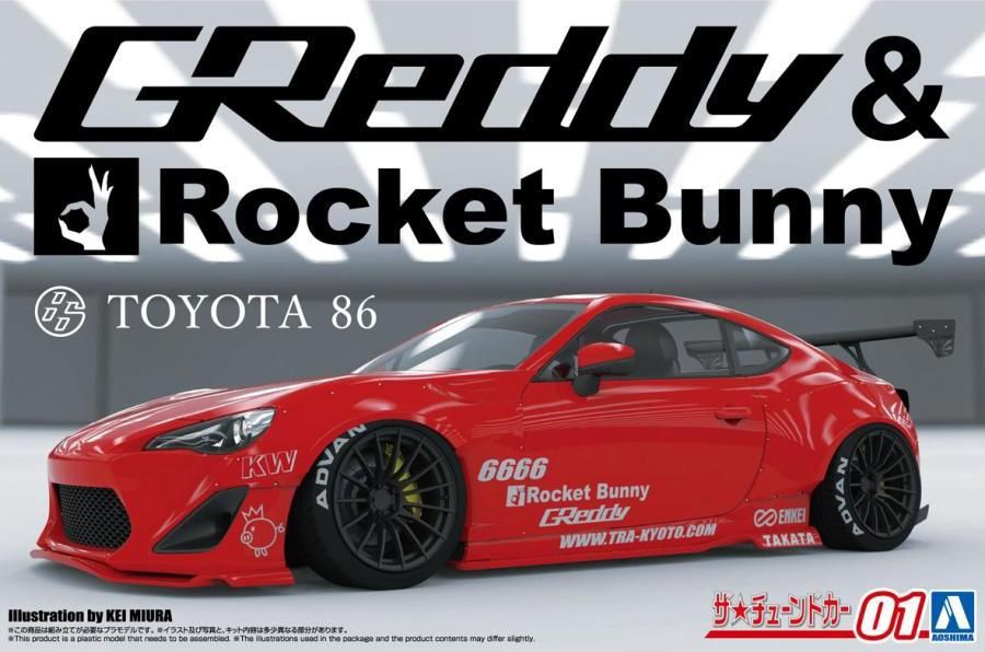 Aoshima 1/24 GReddy &amp; Rocket Bunny Toyota 86 200872