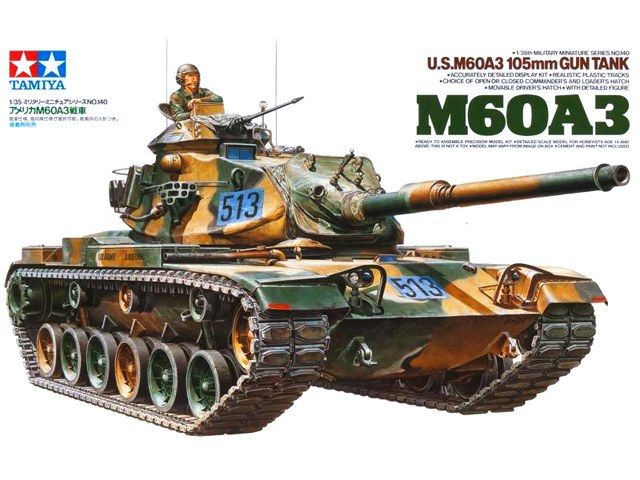 Tamiya 1/35 U.S. M60A3 105mm Gun Tank 35140