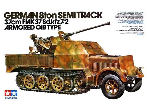 Tamiya 1/35 German 8ton Semi Track 3.7 cm Flak 37 Sd.Kfz.7/2 Armored Cab Type 35144