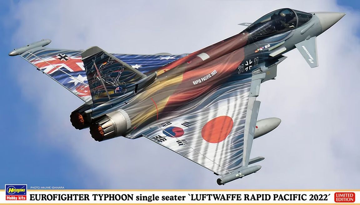 Hasegawa 1/72 Eurofighter Typhoon Single Seater `Luftwaffe Rapid Pacific 2022´ 02430