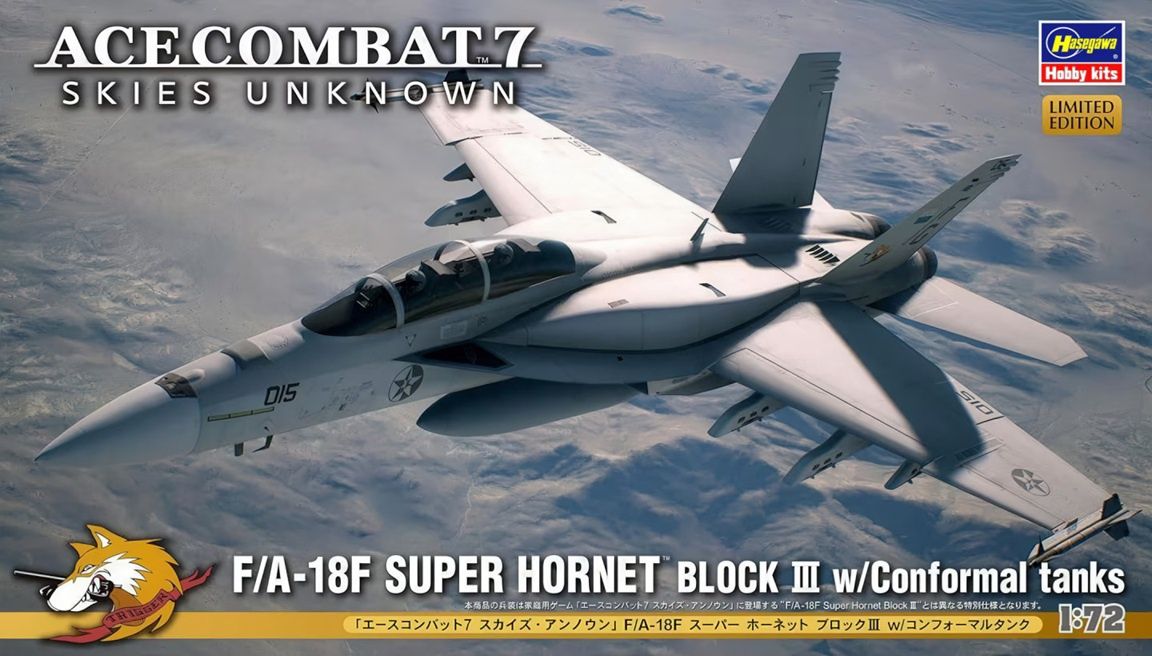 Hasegawa 1/72 Ace Combat 7: F/A-18F Super Hornet Block III w/Conformal Fuel Tanks 52444