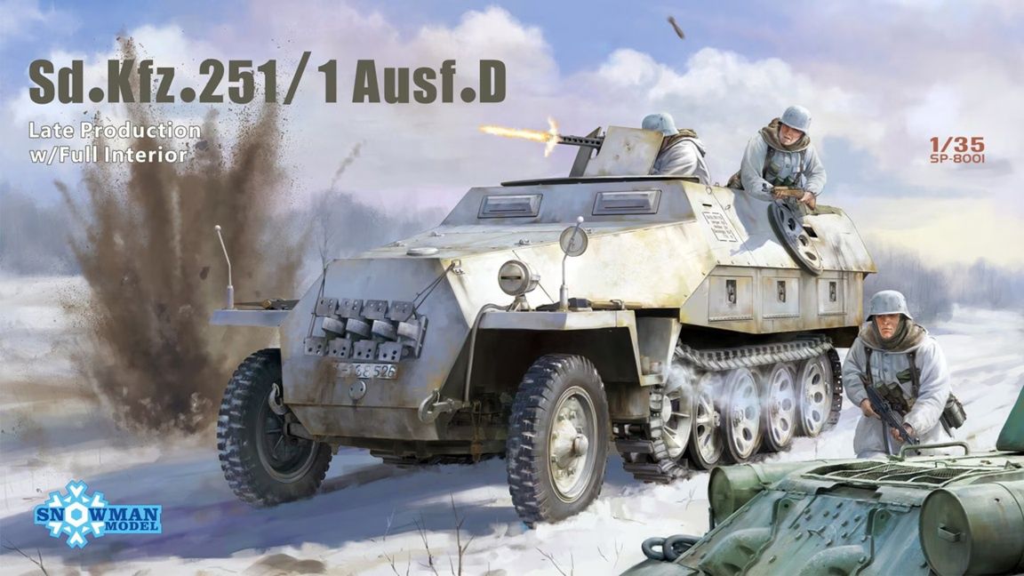 Snowman Model 1/35 Sd.Kfz.251/1 Ausf.D Late w/Full Interior SP-8001
