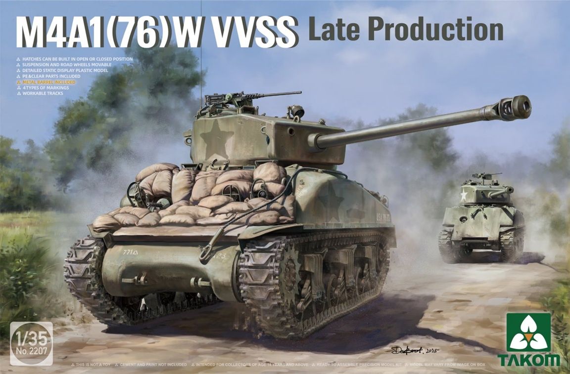 Takom 1/35 M4A1(76)W VVSS Late Production 2207