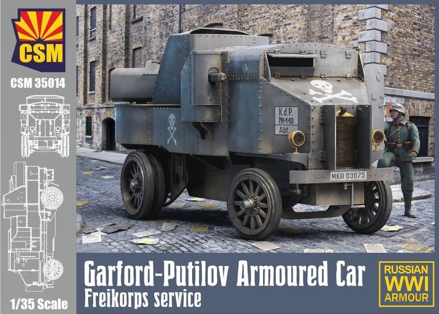 Copper State 1/35 Garford-Putilov Armoured Car Freikorps Service 35014
