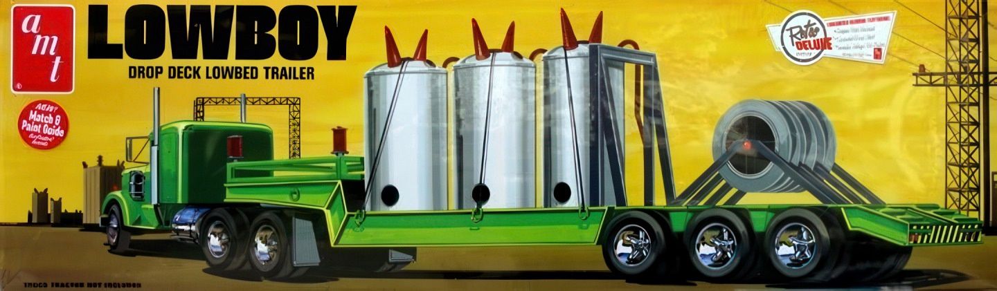 AMT 1/25 Loadcraft Lowboy Drop Deck Lowbed Trailer 880