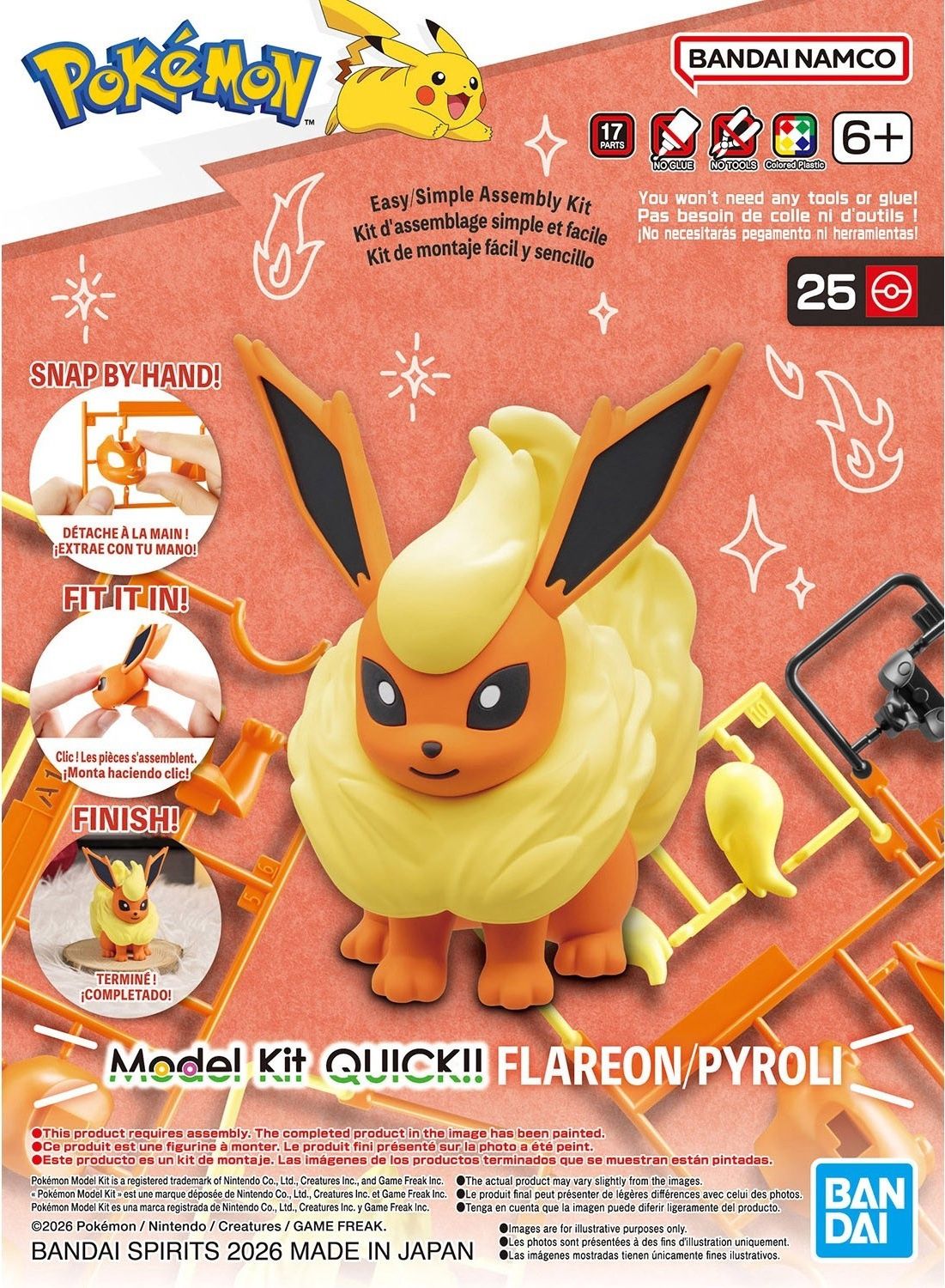 Bandai Pokemon Flareon #25 Quick Kit 2840713