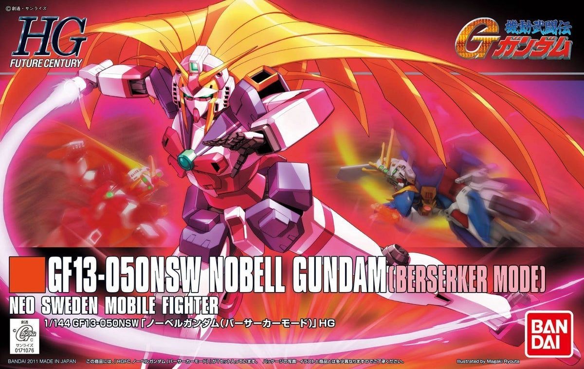 Bandai 1/144 HGFC #129 GF13-050NSW Nobell Gundam (Berserker Mode) Neo Sweden Mobile Fighter 5057401
