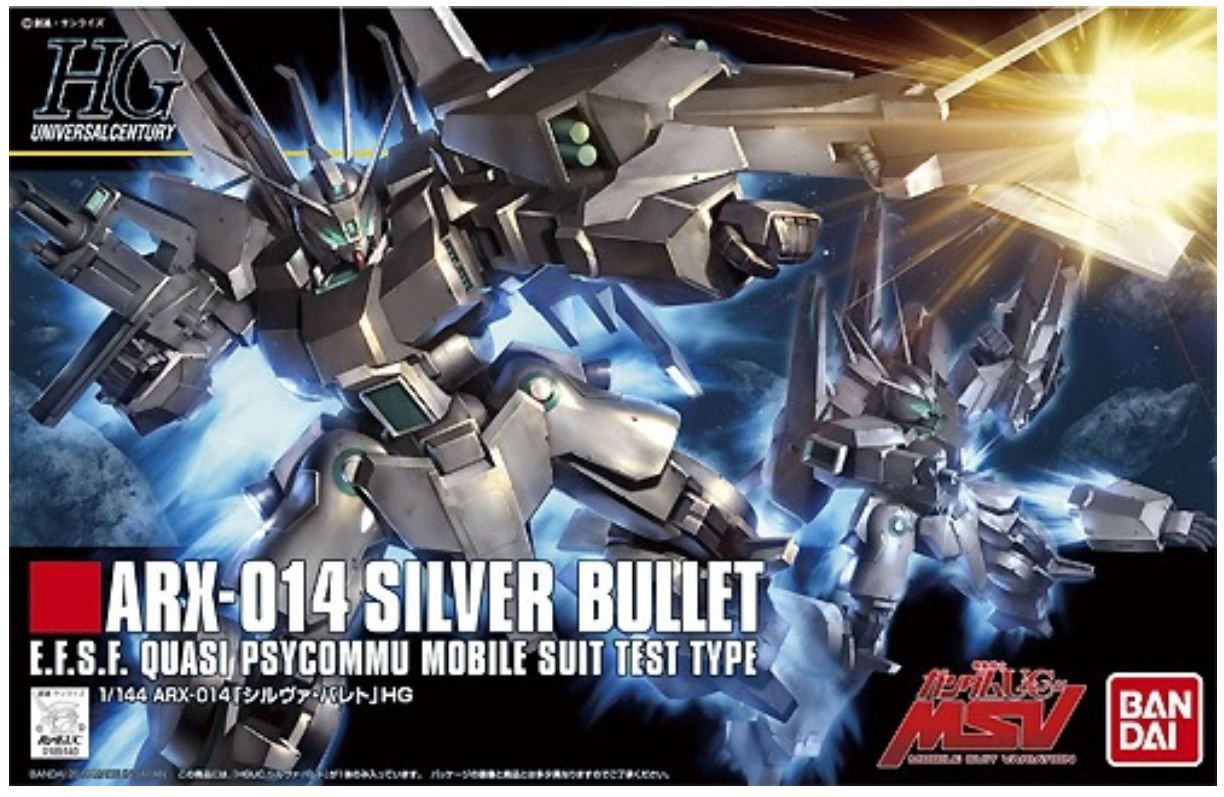 Bandai 1/144 HGUC #170 ARX-014 Silver Bullet E.F.S.F. Quasi Psycommu Mobile Suit Test Type 5055755