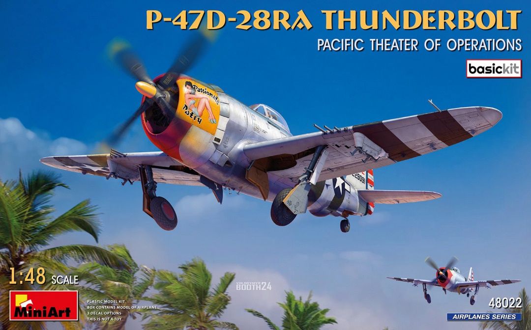 MiniArt 1/48 P-47D-28RA Thunderbolt Pacific Theaters of Operations Basic Kit 48022