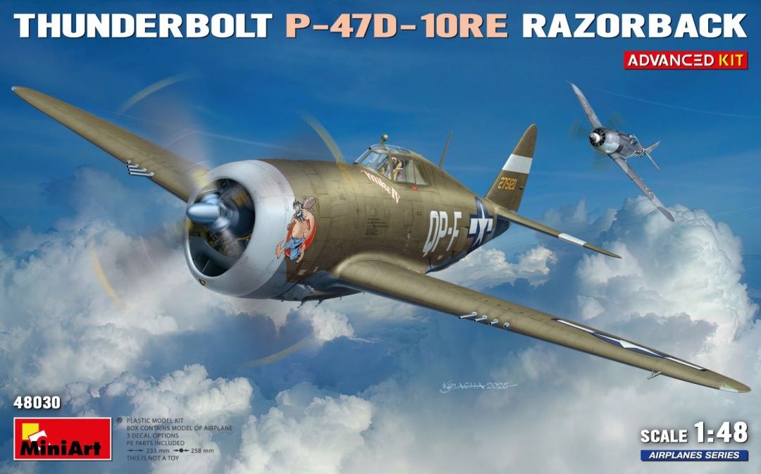 MiniArt 1/48 Thunderbolt P-47D-10RE Razorback Advanced Kit 48030