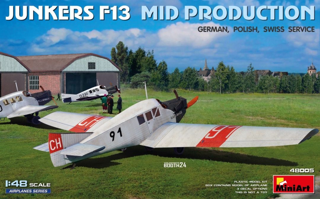 MiniArt 1/48 Junkers F13 Mid Production German, Polish, Swiss Service 48005