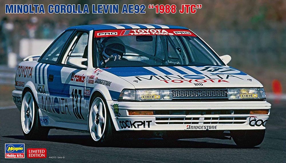 Hasegawa 1/24 Minolta Corolla Levin AE92 "1988 JTC" 20515