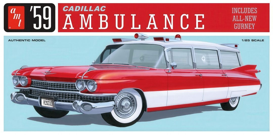 AMT 1/25 1959 Cadillac Ambulance (Includes All-New Gurney) 1395