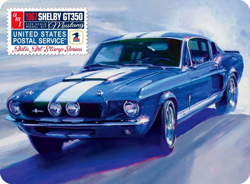 AMT 1/25 1967 Shelby GT350 Mustang USPS "Auto Art Stamp Series" Collectible Tin 1356