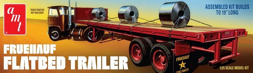 AMT 1/25 Fruehauf Flatbed Trailer 1399
