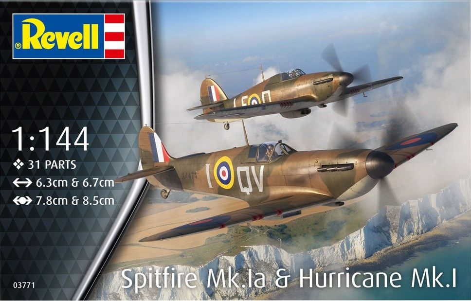 Revell Germany 1/144 Spitfire Mk.1a &amp; Hurricane Mk.1 03771