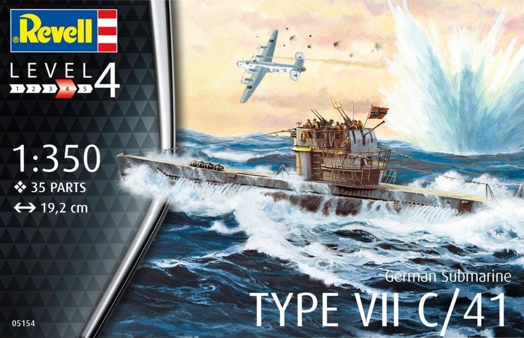 Revell Germany 1/350 German Submarine Type VII C/41 05154