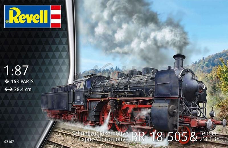 Revell Germany 1/87 Express Locomotive BR 18 505 &amp; Tender 2'3' T 38 02167