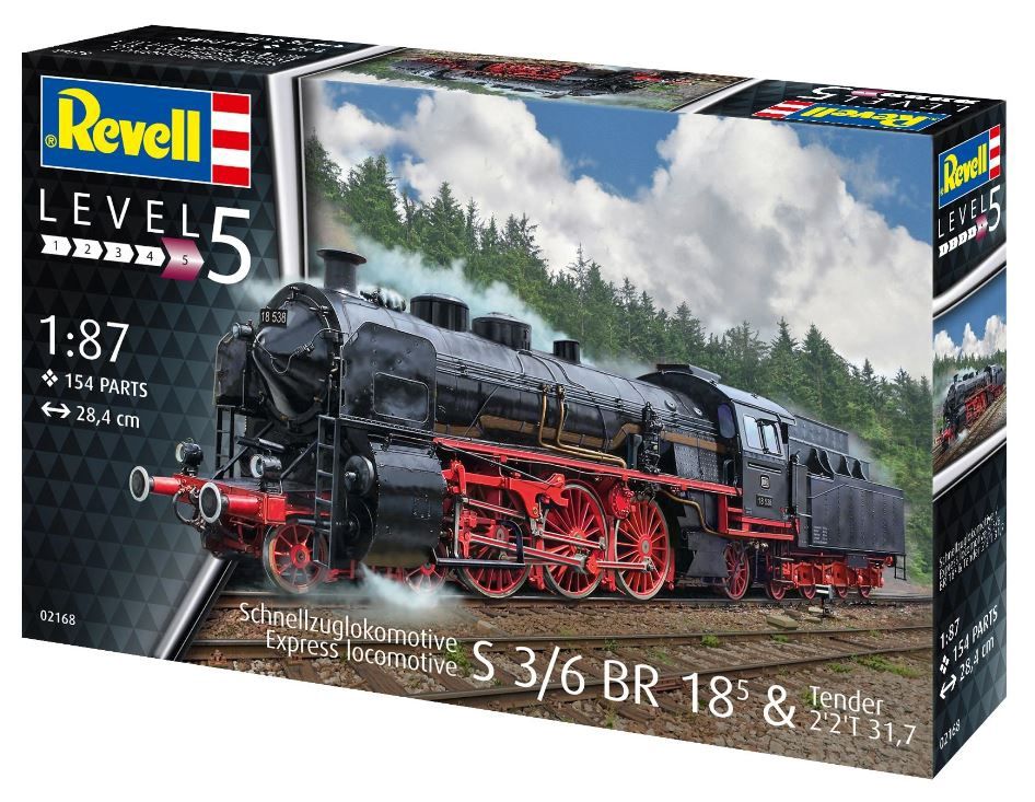 Revell Germany 1/87 Express Locomotive S 3/6 BR 18.5 &amp; Tender 2'2'T 31,7 02168