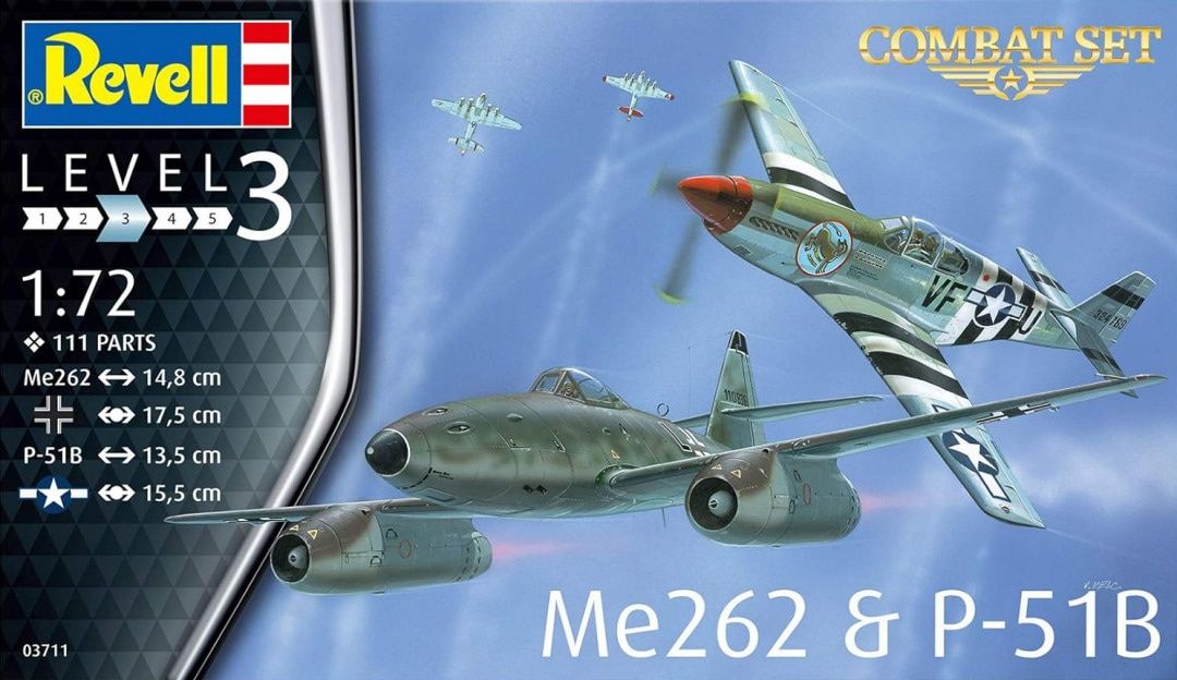 Revell Germany 1/72 Me 262 &amp; P-51B Combat Set 03711