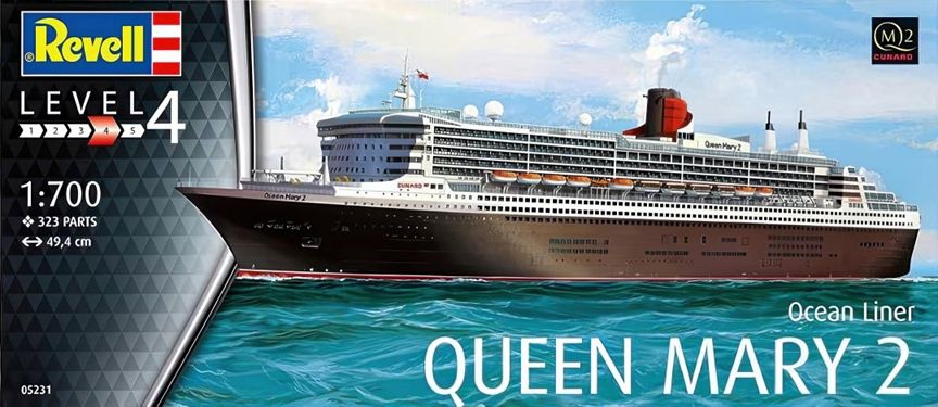 Revell Germany 1/700 Queen Mary 2 Ocean Liner 05231