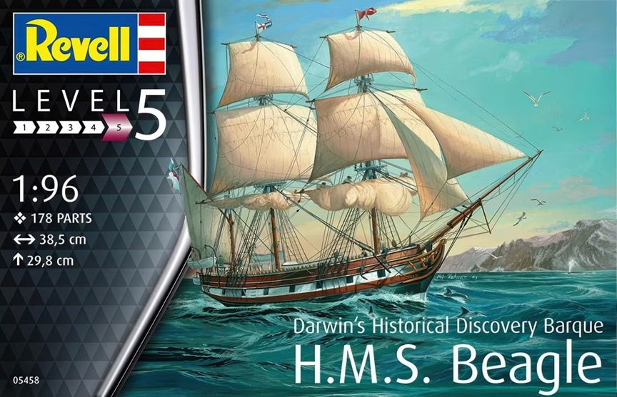 Revell Germany 1/96 H.M.S. Beagle Darwin's Historical Discovery Barque 05458