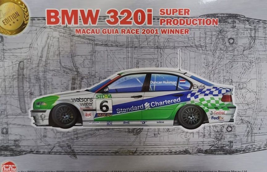 Platz 1/24 BMW 320i E46 2001 Macau Gear Race Winner PN24041