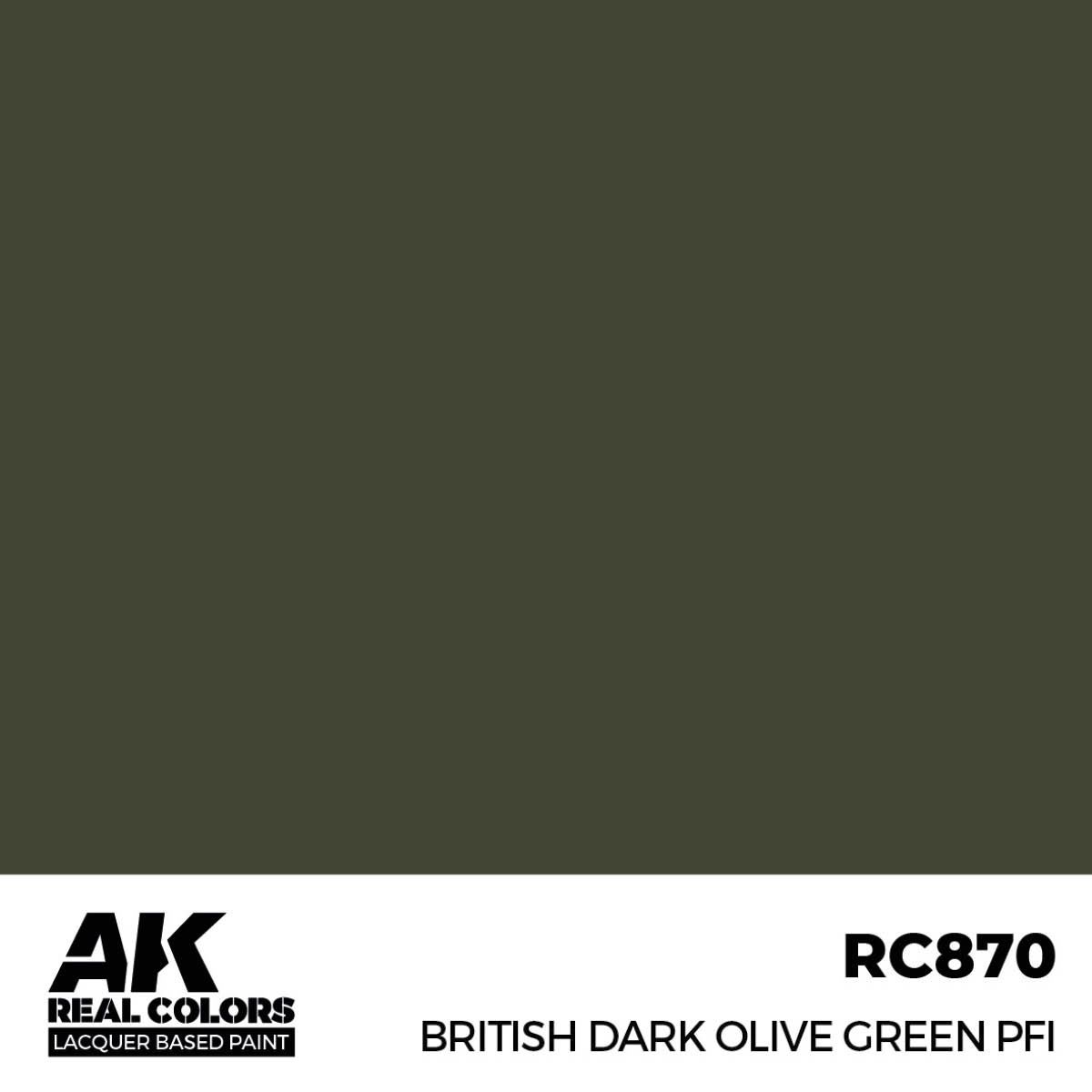 AK Interactive Real Colors British Dark Olive Green PFI 17 ml. RC870