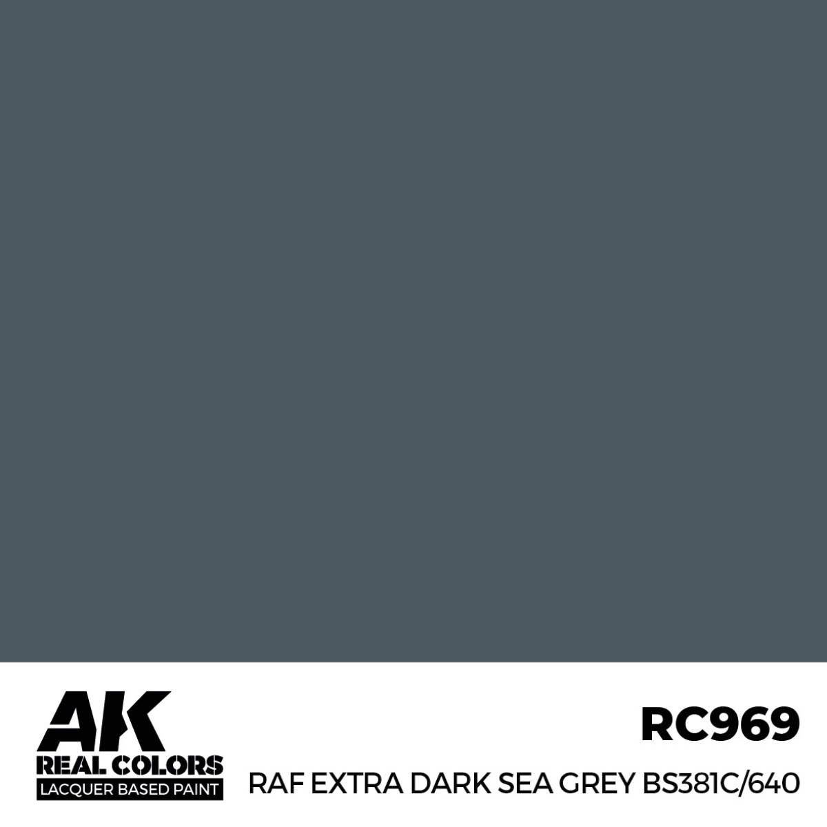 AK Interactive Real Colors RAF Extra Dark Sea Grey BS381C/640 17 ml. RC969