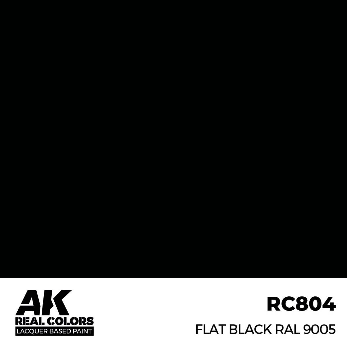 AK Interactive Real Colors Flat Black RAL 9005 17 ml. RC804
