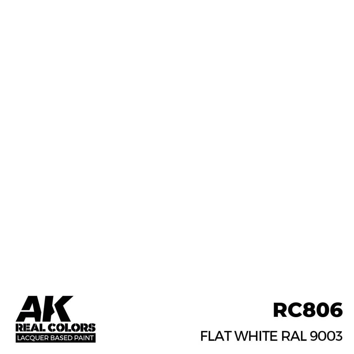 AK Interactive Real Colors Flat White RAL 9003 17 ml. RC806