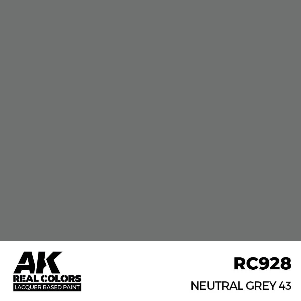AK Interactive Real Colors Neutral Grey 43 17 ml. RC928