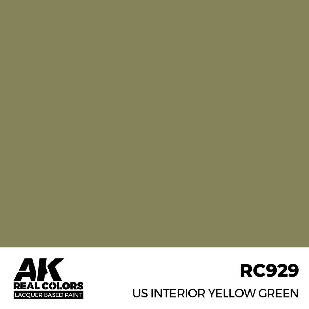 AK Interactive Real Colors US Interior Yellow Green 17 ml. RC929