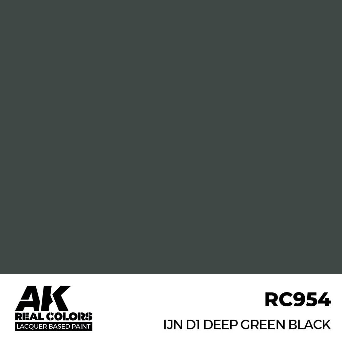 AK Interactive Real Colors IJN D1 Deep Green Black 17 ml. RC954