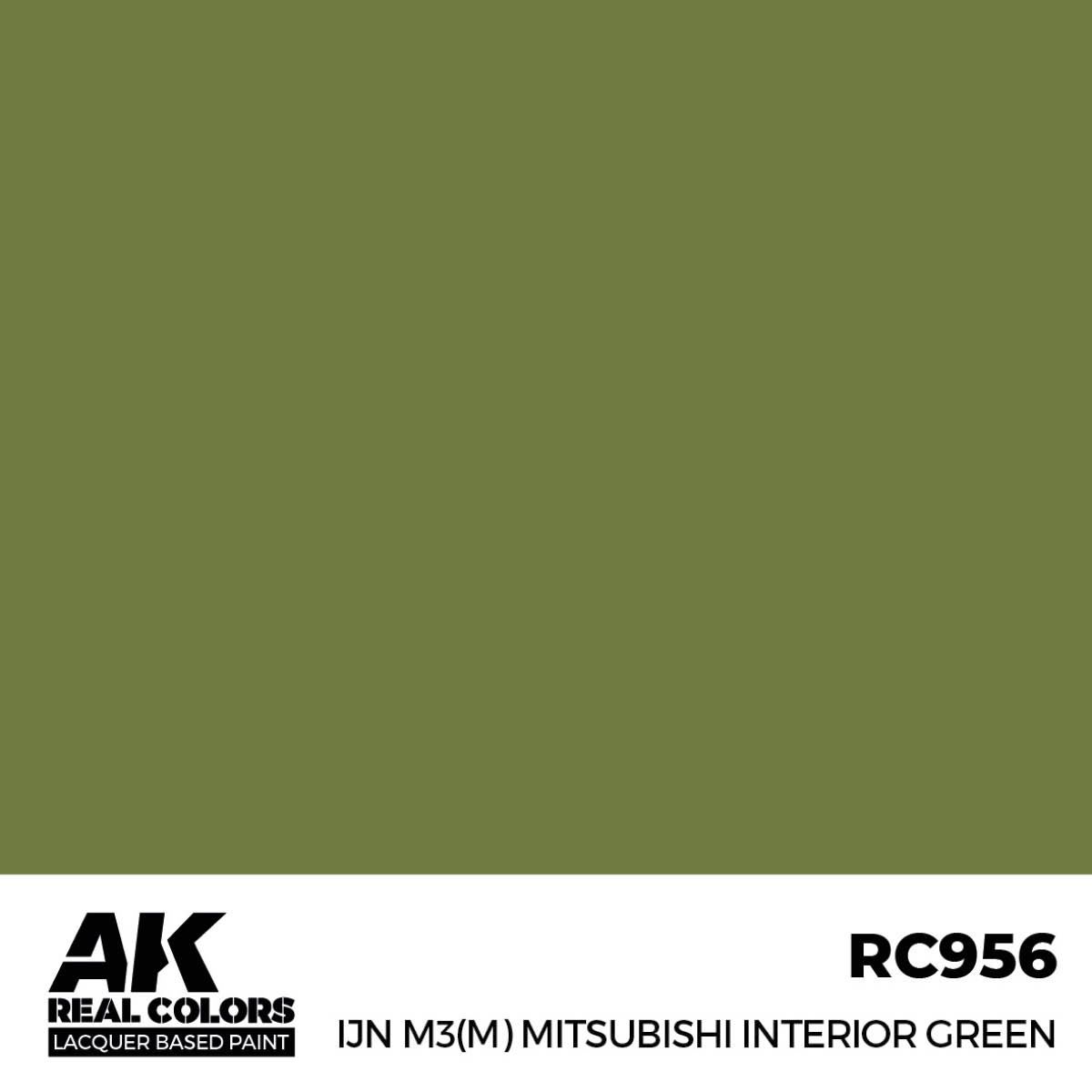 AK Interactive Real Colors IJN M3 (M) MITSUBISHI Interior Green 17 ml. RC956