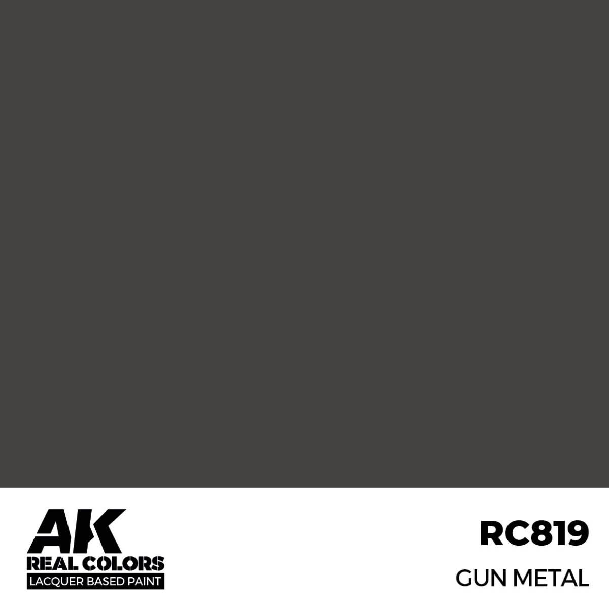 AK Interactive Real Colors Gun Metal 17 ml. RC819