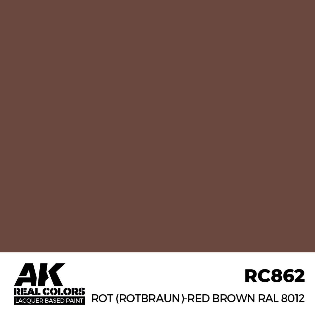 AK Interactive Real Colors Rot (Rotbraun)-Red Brown RAL 8012 17 ml. RC862