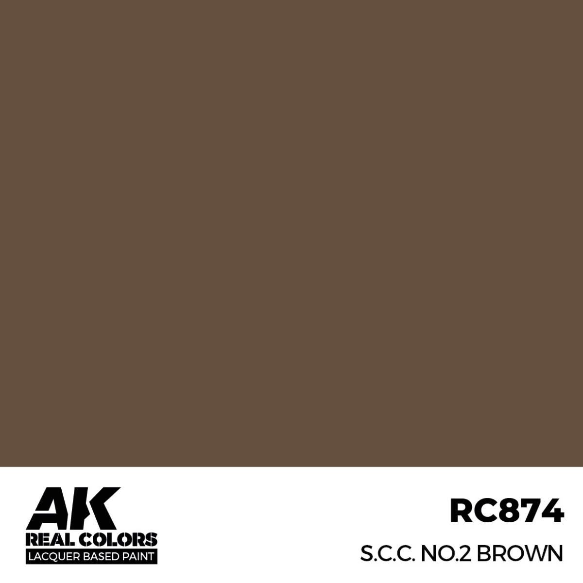 AK Interactive Real Colors S.C.C. No.2 Brown 17 ml. RC874