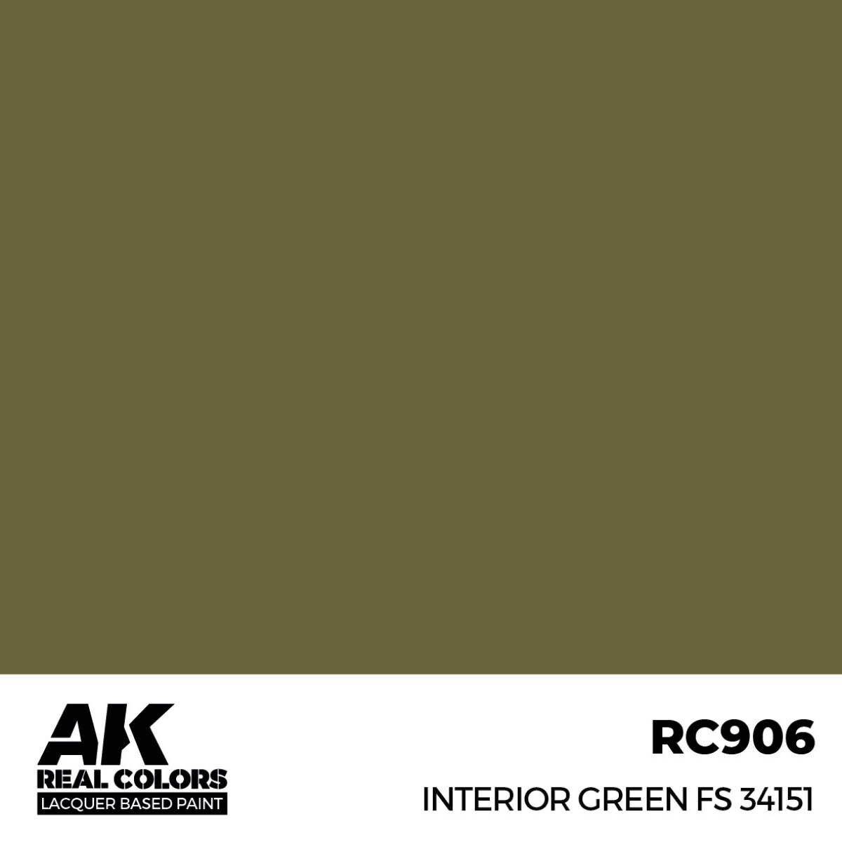 AK Interactive Real Colors Interior Green FS 34151 17 ml. RC906